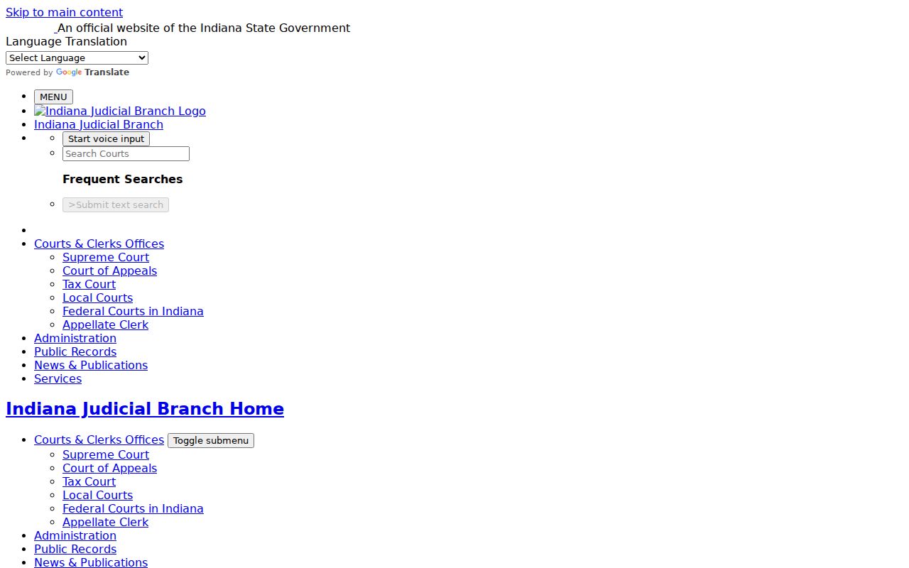 LaGrange County docket search tips in MyCase