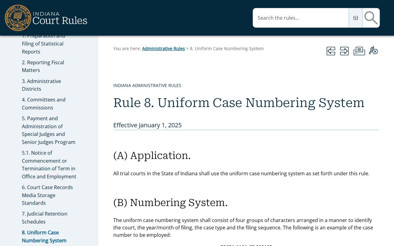 LaGrange County case number codes for docket searches