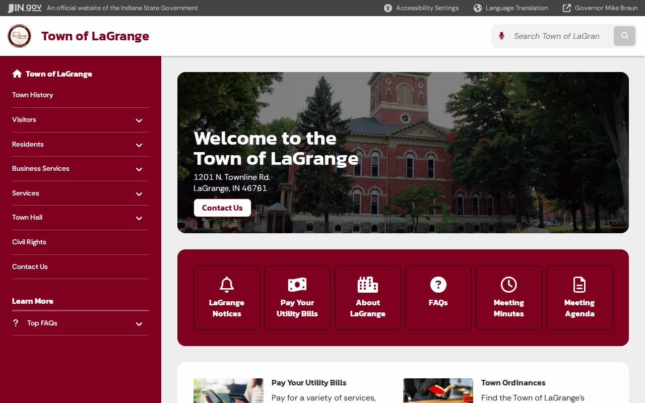 Official LaGrange town government page